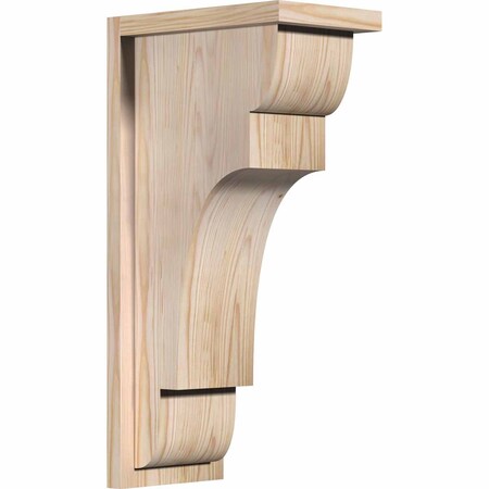 Ekena Millwork New Brighton Smooth Corbel w/Backplate, Douglas Fir, 7 1/2"W x 12"D x 24"H COR08X12X24NEB01SDF